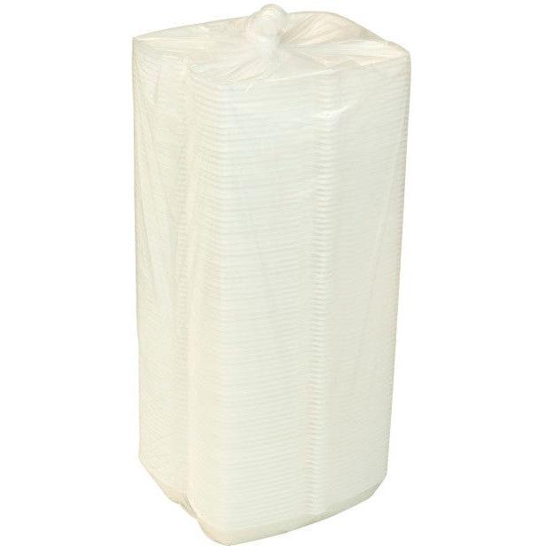 Pactiv Evergreen - 7.3 x 3 x 2" PS Foam Hinged Lid Rectangular Container, White, 504 Count - YTH100980000