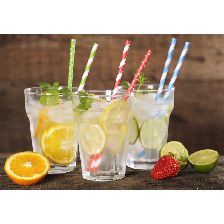 Packnwood - 7.75" White Wrapped Paper Straw, 3000/Cs - 210CHP19WHW