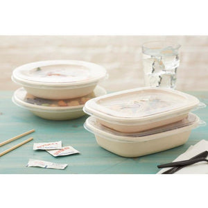 Pactiv Evergreen - 8" Clear Microwavable Flat PP Lid for Fiber Blend Bowls, 200/Cs - YPPLIDF8RND