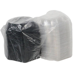 Pactiv Evergreen - 7" Black/Clear, Dual Color SmartLock® Hinged Lid Hexagon Container, 120/cs - YEH891700000