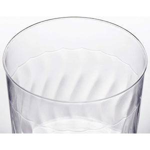 Fineline Settings - 8 Oz Clear Plastic Wine Glass, 10x24/cs - 2208