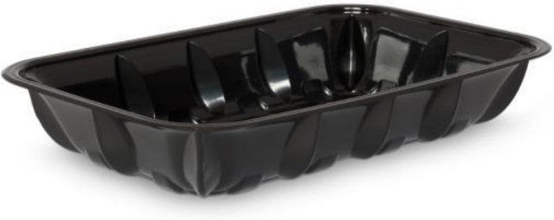 CKF Inc. - 8.3 x 5.8 x 2.0", #42P Black RPET Plastic Meat Tray, 200/Cs - 86561