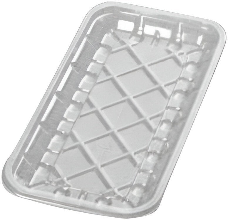 CKF Inc. - 10.2 x 5.4 x 0.6", #5S Clear RPET Plastic Meat Trays, 270/Cs - 86606