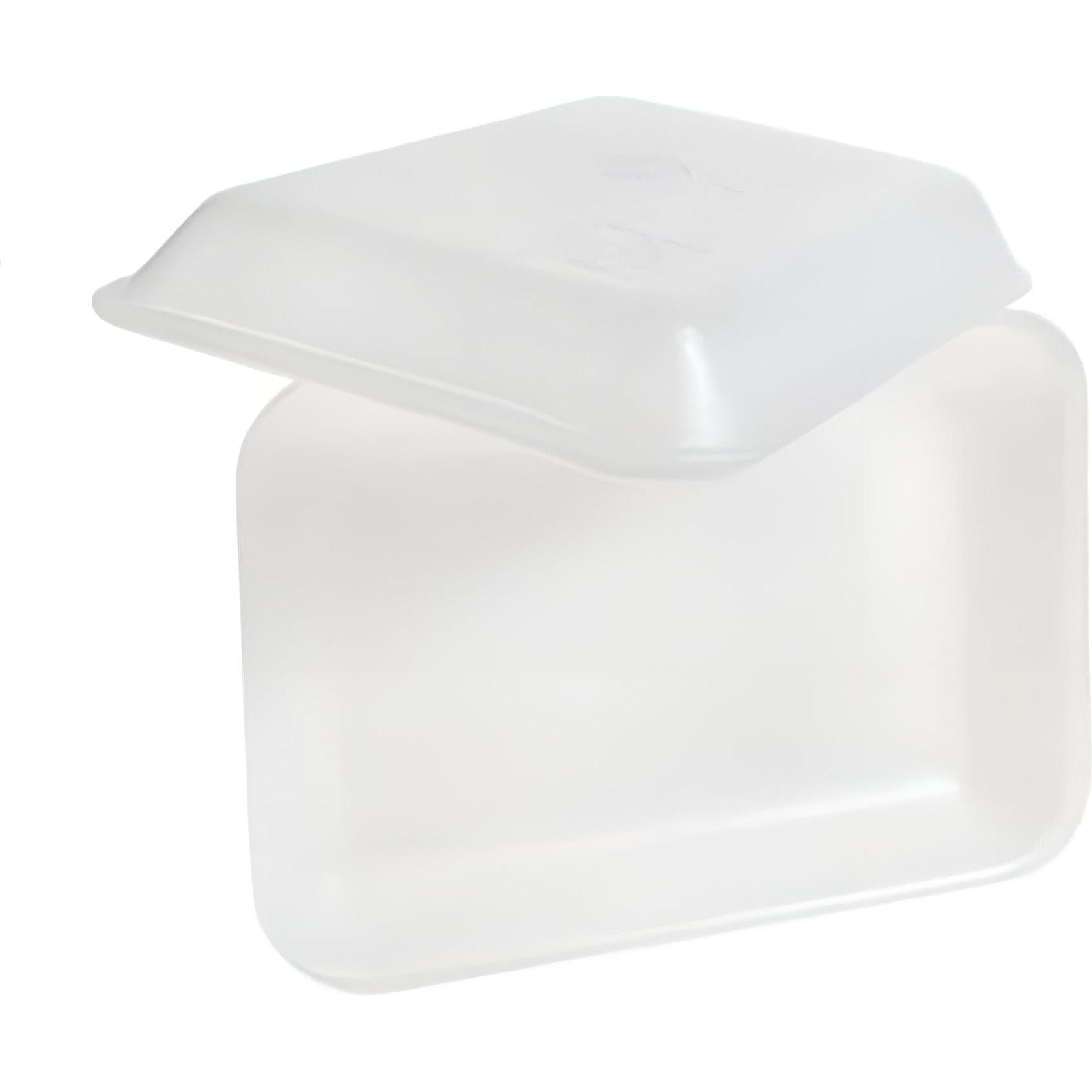ProAmpac - 8.25" x 5.75" x 1" 2/2D White Foam Meat Trays, 500 Per Case - 2010020W00