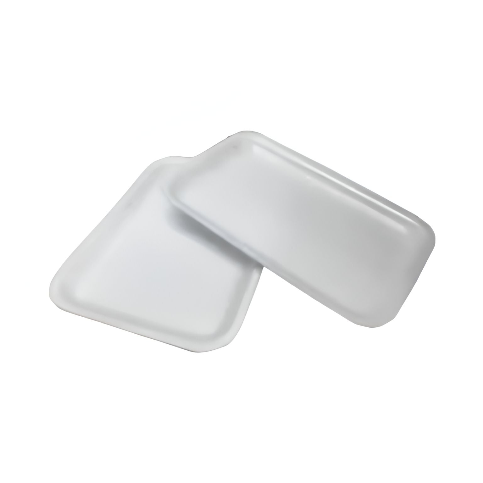 Dyne-A-Pak - 14" x 9.75" x 0.75" Polystyrene Foam 1014 White Tray, 100/cs - 555230