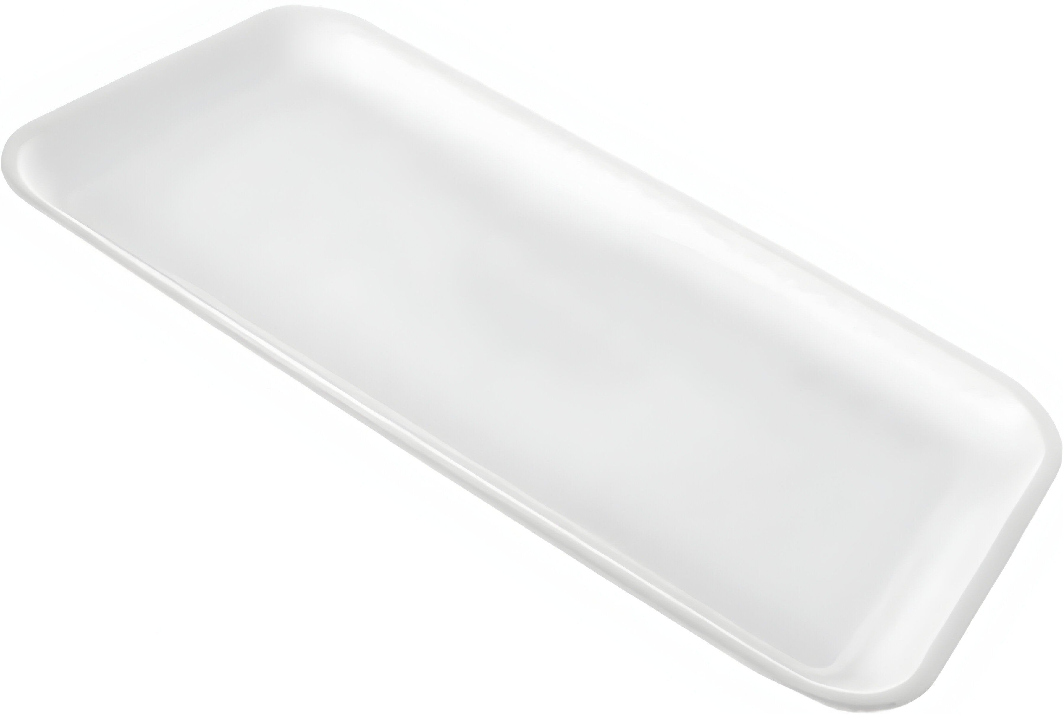 CKF Inc. - 10.6" x 5.4" x 0.8", 35/5S White Foam Meat Packaging Tray, 500/Cs - 88135