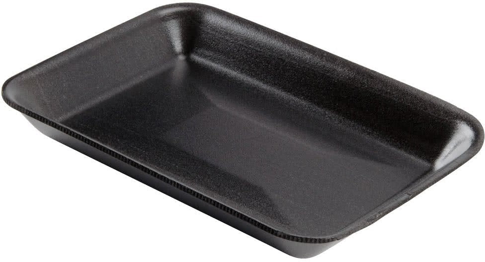 Dyne-A-Pak Inc. - 5.88" x 5.88" x 1" 14 Black Foam Meat Trays,500/cs - 20114N5000