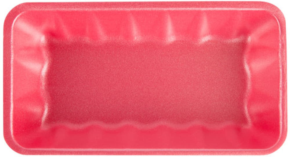 CKF Inc. - 10.38" x 5.63" x 2" Dark Rose Pink Foam 10K Tray, 250/Cs - 88076