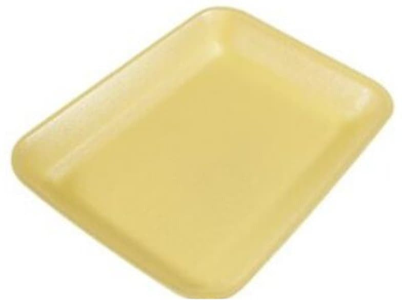 CKF Inc. - 8.25" x 5.38" x 0.75" Yellow Foam Tray, 500/cs - 87902