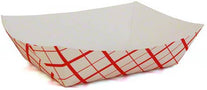 Dart Container - 5 lb Red Plaid Paper Food Tray, 500/cs - NFT5-1011