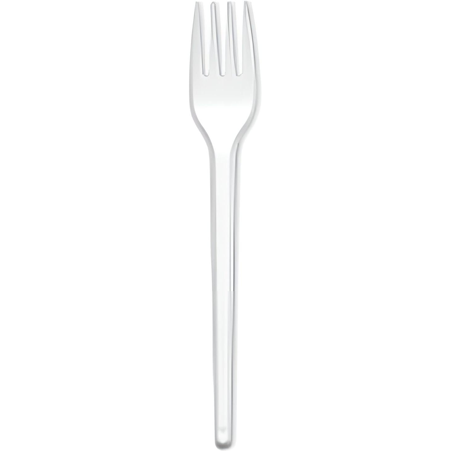 Darnel - TAMI White Medium Weight Plastic Cutlery Fork, 1000/ Cs - D81110001