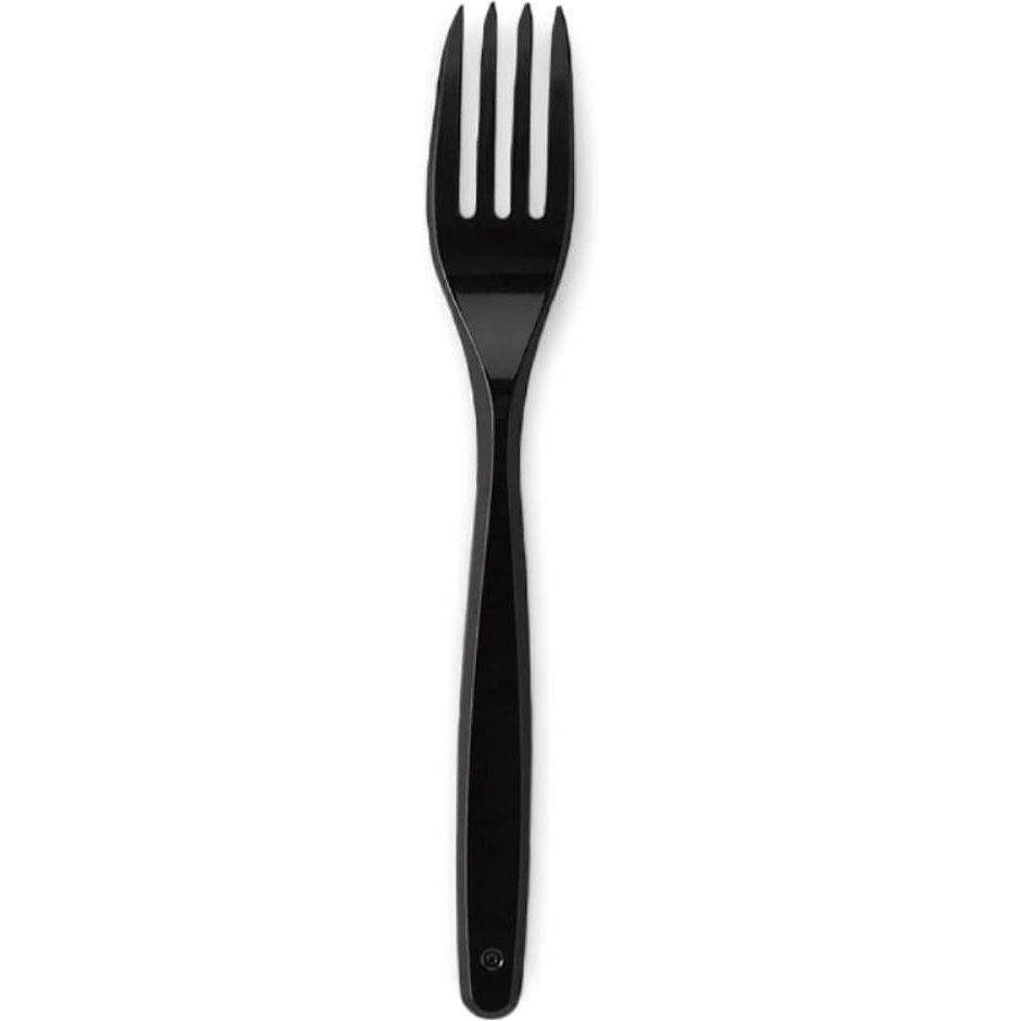 Darnel - Bistrot Black Heavy Weight Plastic Cutlery Fork, 1000/Cs - D91210099