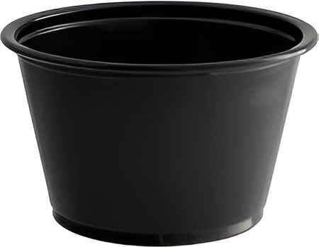 Darnel - 4 Oz Black Plastic Portion Cups, 100/Cs - D634099N