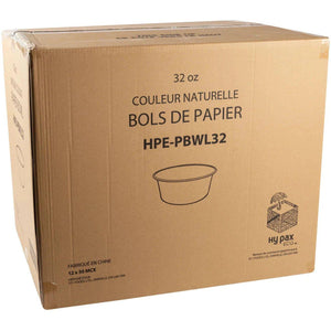 Hy-Pax - 32 Oz Paper Kraft Bowl, 50 x 12/Cs- HPE-PBWL32