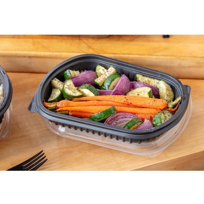 Pactiv Evergreen - 16 Oz Black Rectangle Takeout Container Base Medium Microwavable, 252/Cs - 0CN846160000