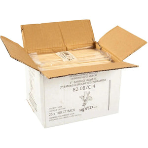 Hy-Stix - 7" Bamboo Skewer, 100x25x4/Cs - 82-087C-4