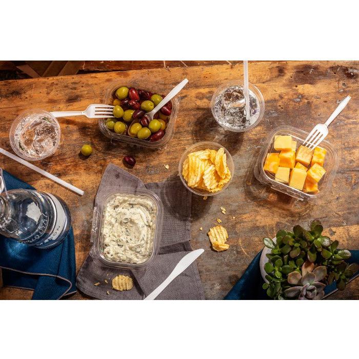 Pactiv Evergreen - 12 Oz Tamper Evident Recycled Plastic Hinged Deli Container, Clear, 304 Count - TEHL5X412