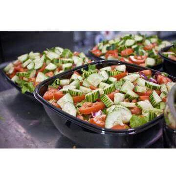 Sabert - 160 Oz Black Square Catering Bowls, 50/Cs - 94160B50