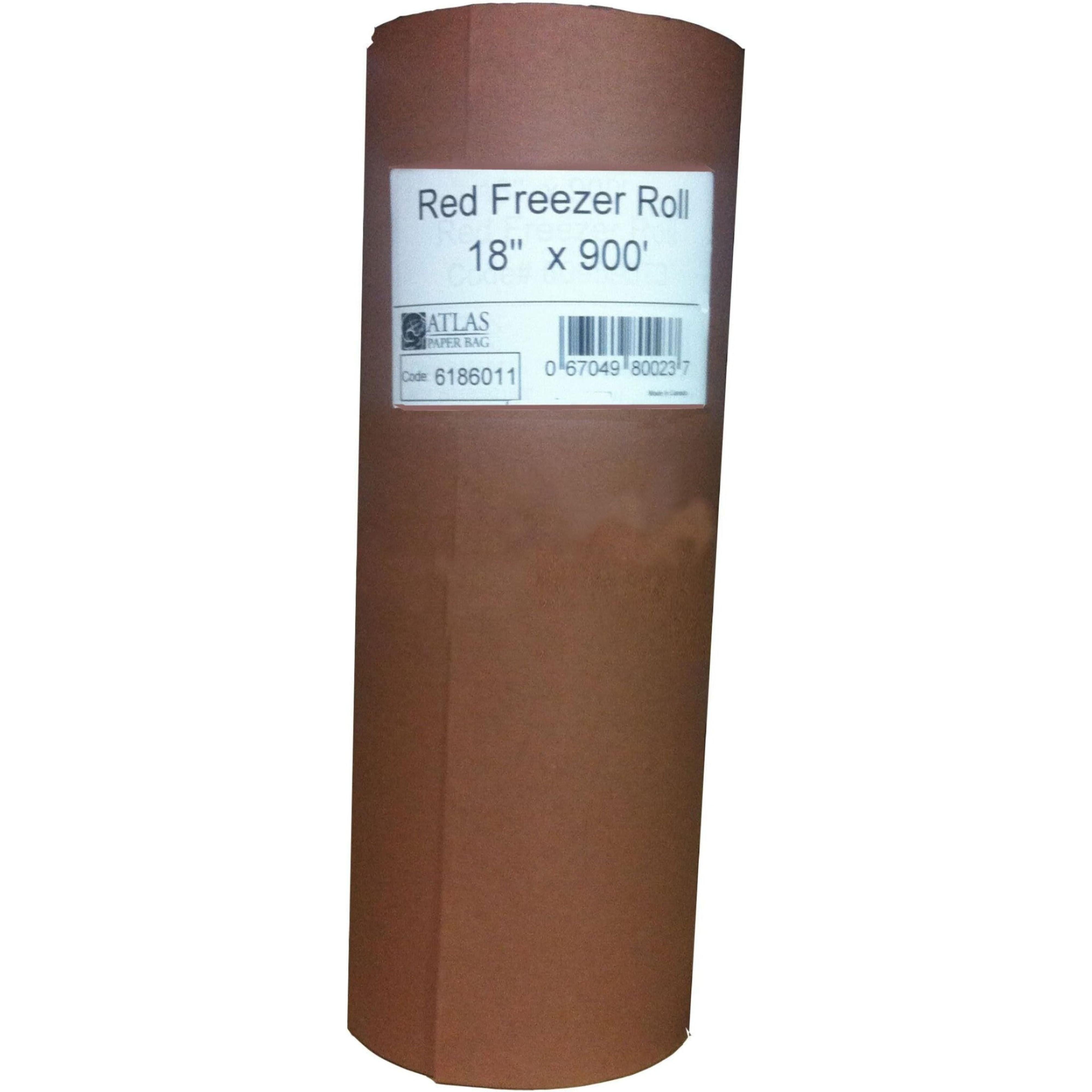 Atlas Paper Bag - 18" x 900 Feet Red Freezer Paper/Wrap Roll - 6186011 (Special Order Item)
