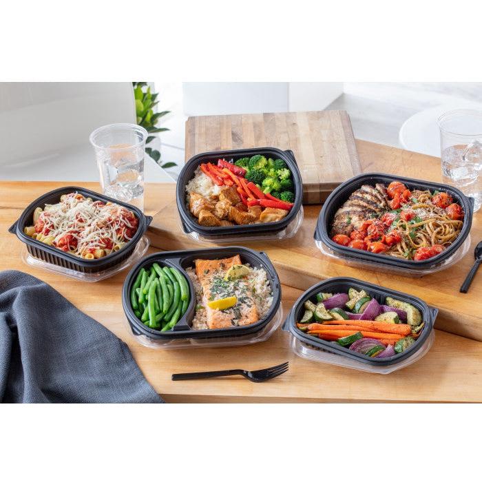 Pactiv Evergreen - 16 Oz Black Rectangle Takeout Container Base Medium Microwavable, 252/Cs - 0CN846160000