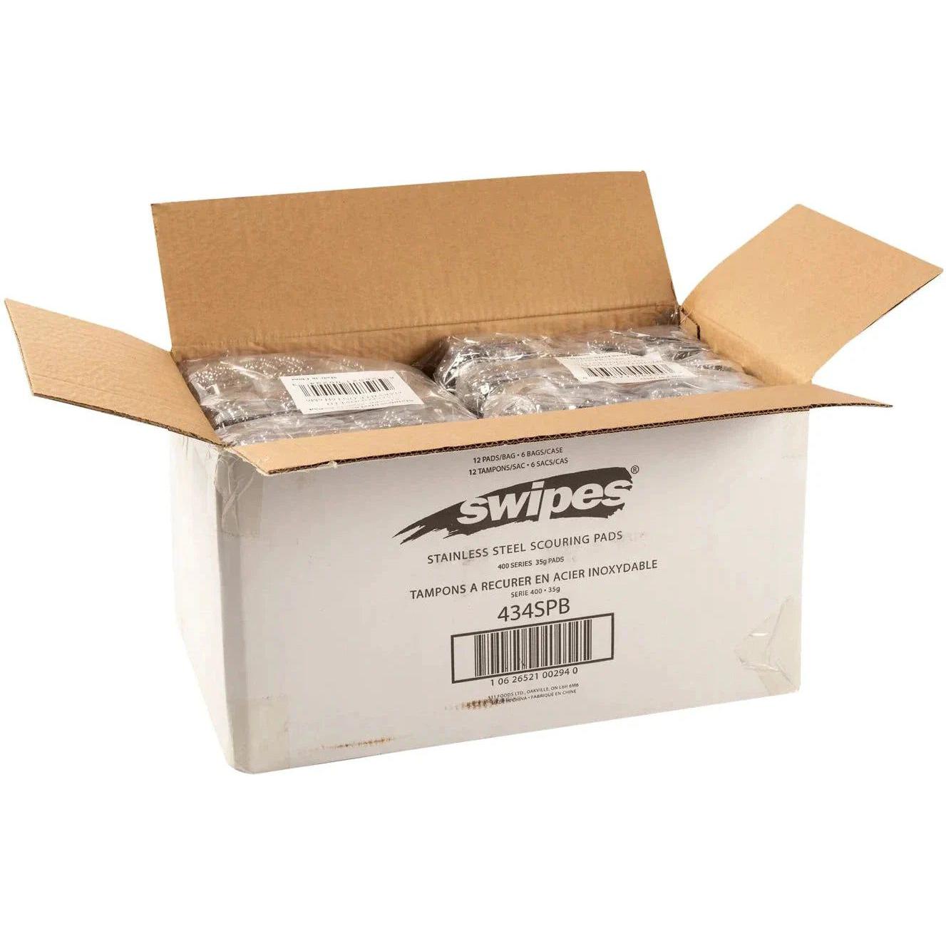 Swipes - Stainless Steel Scouring Pads, 12/Pk - 434SPB