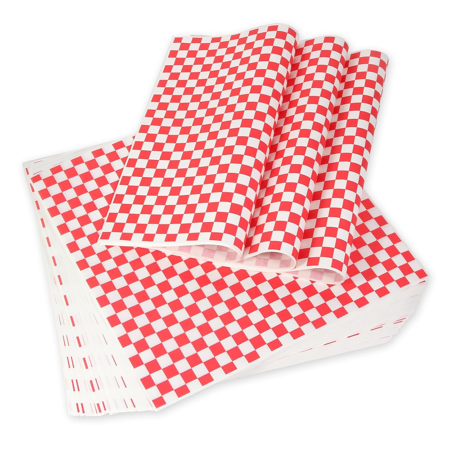 Sanfacon - 12" x 12" Wax Sheets Printed Oven 360 1000/Cs, 2 Color Black/Red White Grease Resistant Paper, Min 100 Cs - 640967