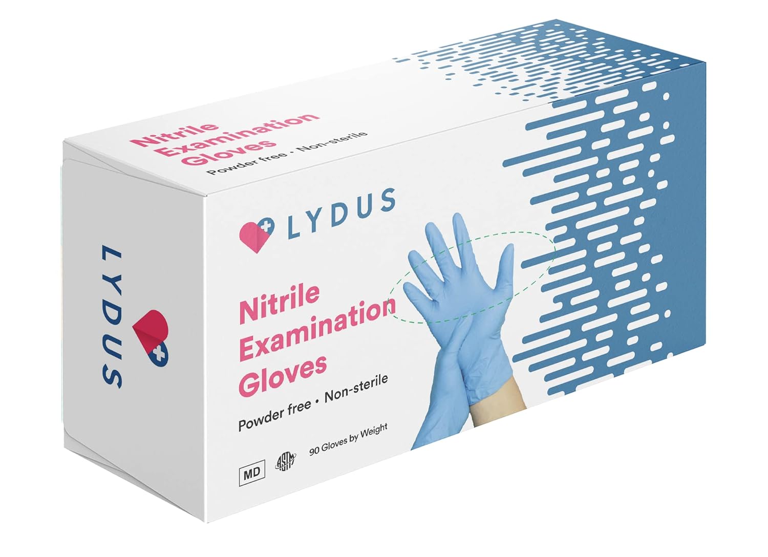 Lydus - 5 mil PF Blue Large Nitrile Gloves, 100/bx, 10bx/cs - LYDUSNP100L