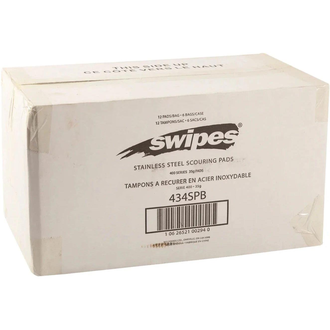 Swipes - Stainless Steel Scouring Pads, 12/Pk - 434SPB