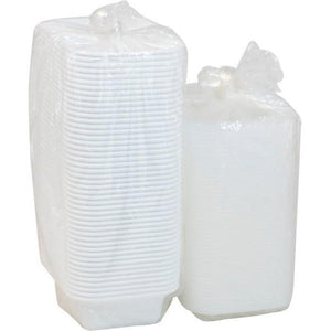 Pactiv Evergreen - VERSAtainer 12 Oz White/Clear Rectangular PP Container and Lid, Pack of 150cs - NC818