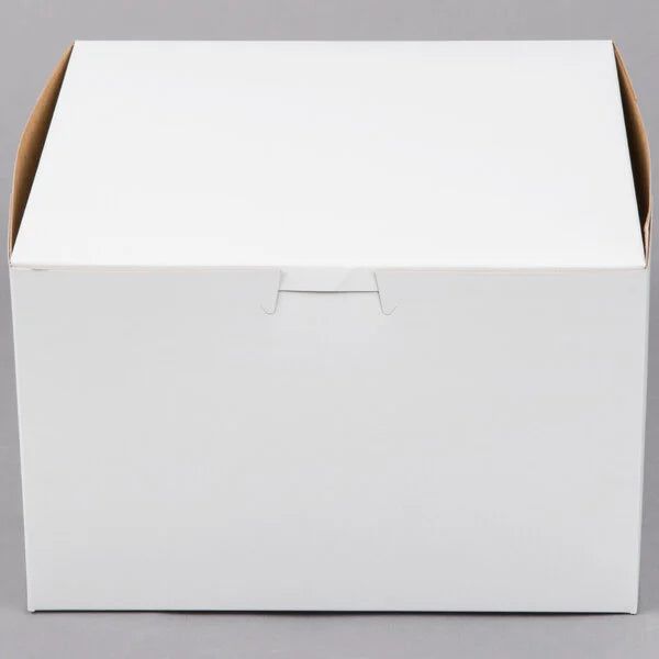 8" x 8" x 5" White Cake/Bakery Box, 200 Per Case - 100210