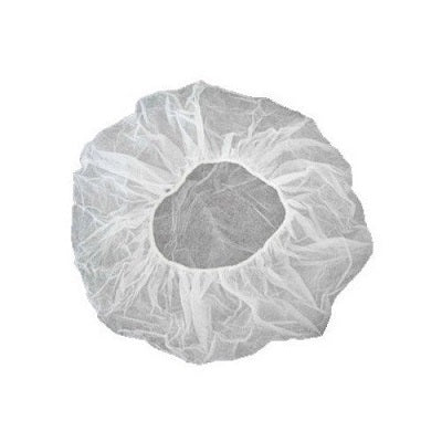 Aurelia 24" White Bouffant Caps, 100/Pk - AURBC6002