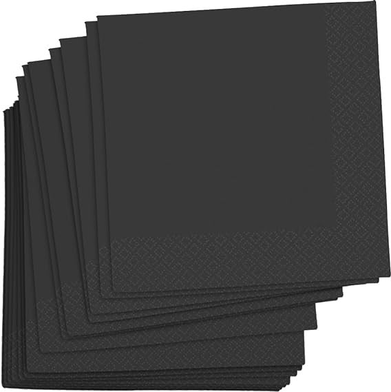 Amscan - 2ply Black Luncheon Napkins, 600/Cs