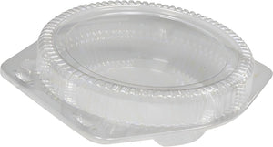 Detroit Forming - 10" Shallow Pie Plastic Hinged Container, 100/Cs - LBH-111