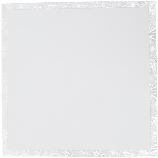 Enjay Converters - 16" x 16" x 0.5" Square Silver Cake Board, 12/cs - 1216SS12