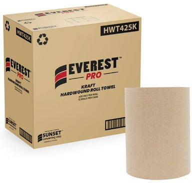 Everest Pro - 425 Feet Kraft Roll Towel, 12 Rl/Cs - HWT425K