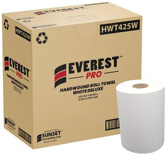 Everest Pro - 425 Feet White Roll Towel, 12 Rl/Cs - HWT425W