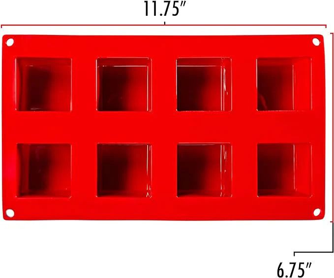 Fat Daddio's - 3.11" x 1.14" x 1.18" Silicone 12 Cavities Baking Cake Mold - SMF-026