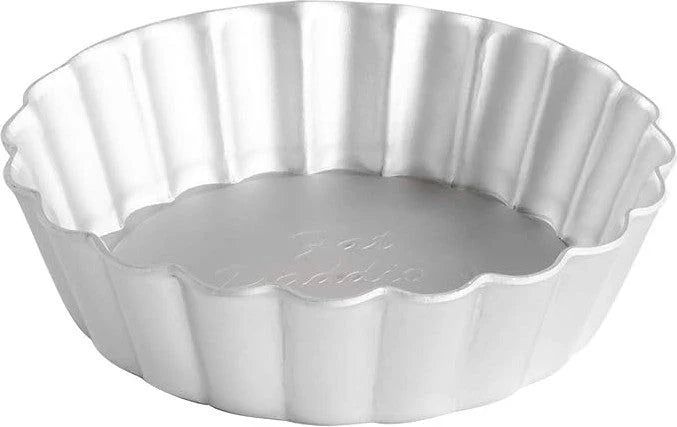 Fat Daddio's - 3.75" x 1" Aluminum Fluted Removable Bottom Tart Pan - PFT-375