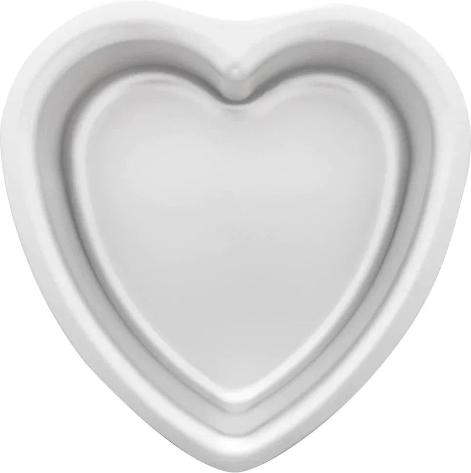 Fat Daddio's - 8" x 3" Aluminum Anodized Removable Bottom Heart Cake Pan - PHT-L83