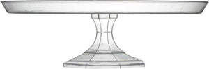 Fineline Settings - 11.75" Clear Plastic Cake Stand, 12/cs - 3601-CL