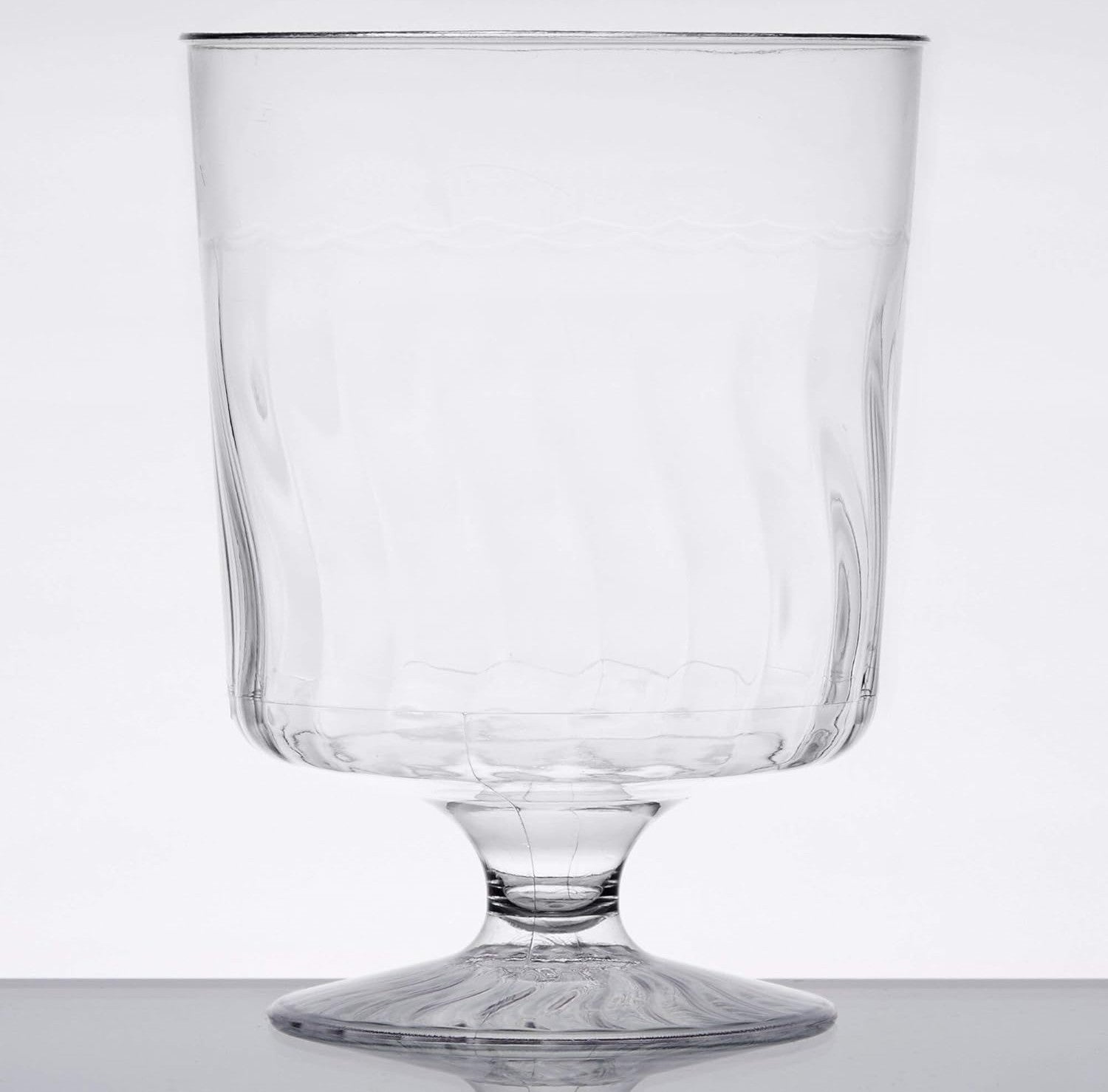 Fineline Settings - 8 Oz Clear Plastic Wine Glass, 10x24/cs - 2208