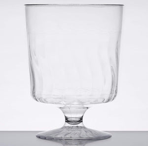 Fineline Settings - 8 Oz Clear Plastic Wine Glass, 10x24/cs - 2208