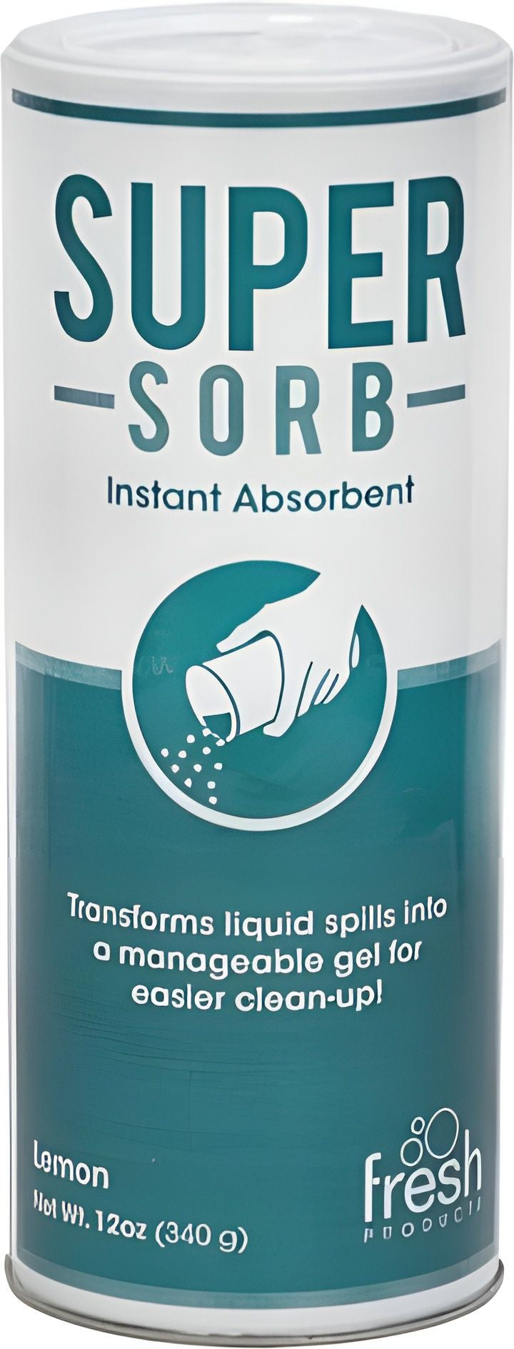 Fresh Products - Supersorb Instant Spill Liquid Absorbent Powder Lemon Scented, 12 Oz Per Can - 185839
