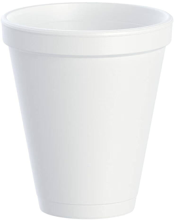12 Oz Plain Foam Cups, 1000/Cs - Sm12C