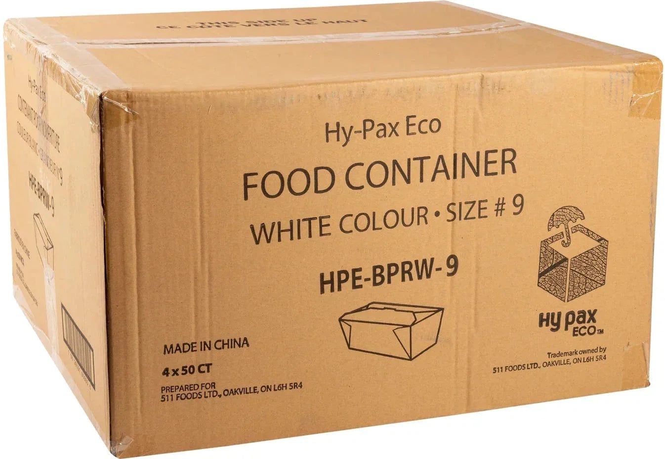 Hy-Pax - White Take Out Container, 50/4Pk - HPE-BPRW-9