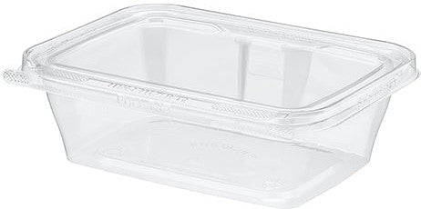 Inline Plastic - 24 Oz Tamper Clear Square Hinged Container, 200/Cs - TS24