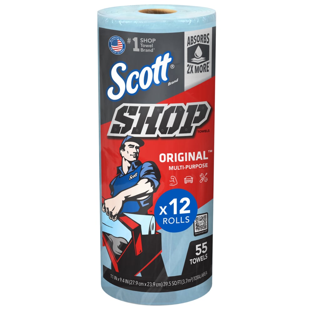 Scott 11" x 14" Shop Blue Towels - 75147