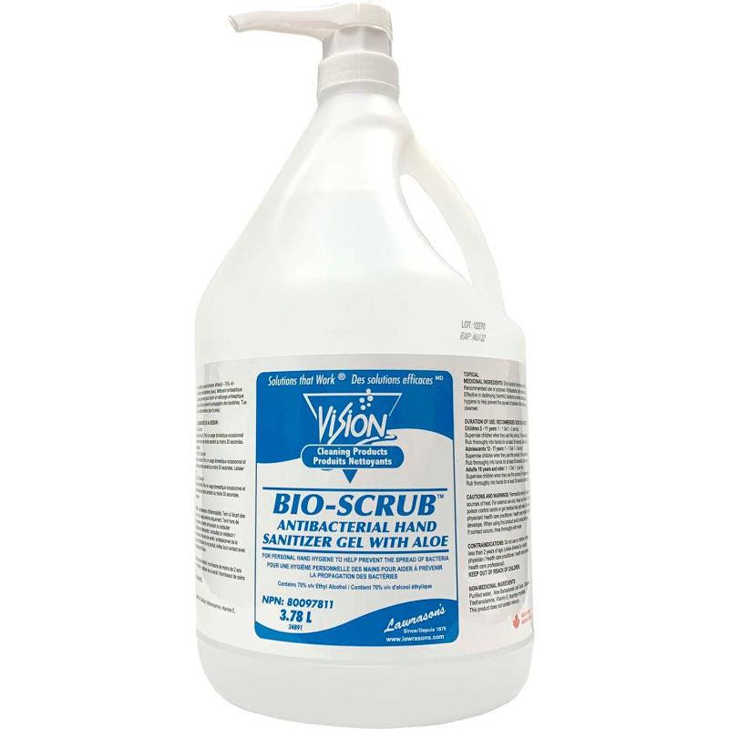 Vision - Bio-Scrub 3.78 L Instant Antibacterial Hand Sanitizer With Aloe, 4Bt/Cs - 34891