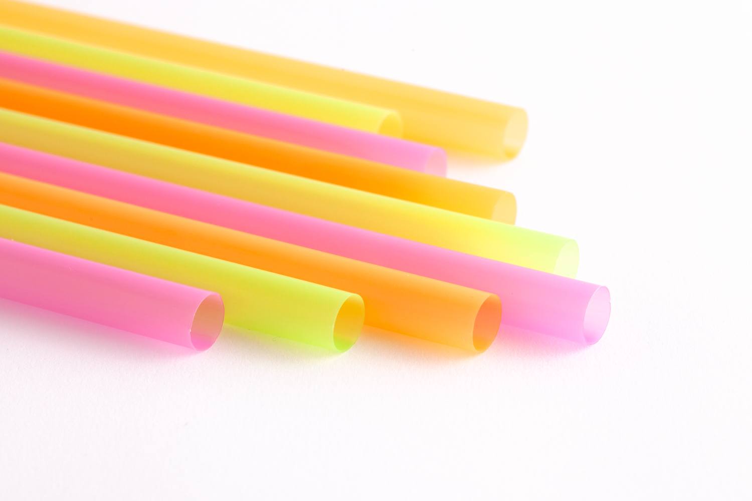 Stone - 10" Film Wrap Stout Straw Assorted Neon, 500/cs - ST089200