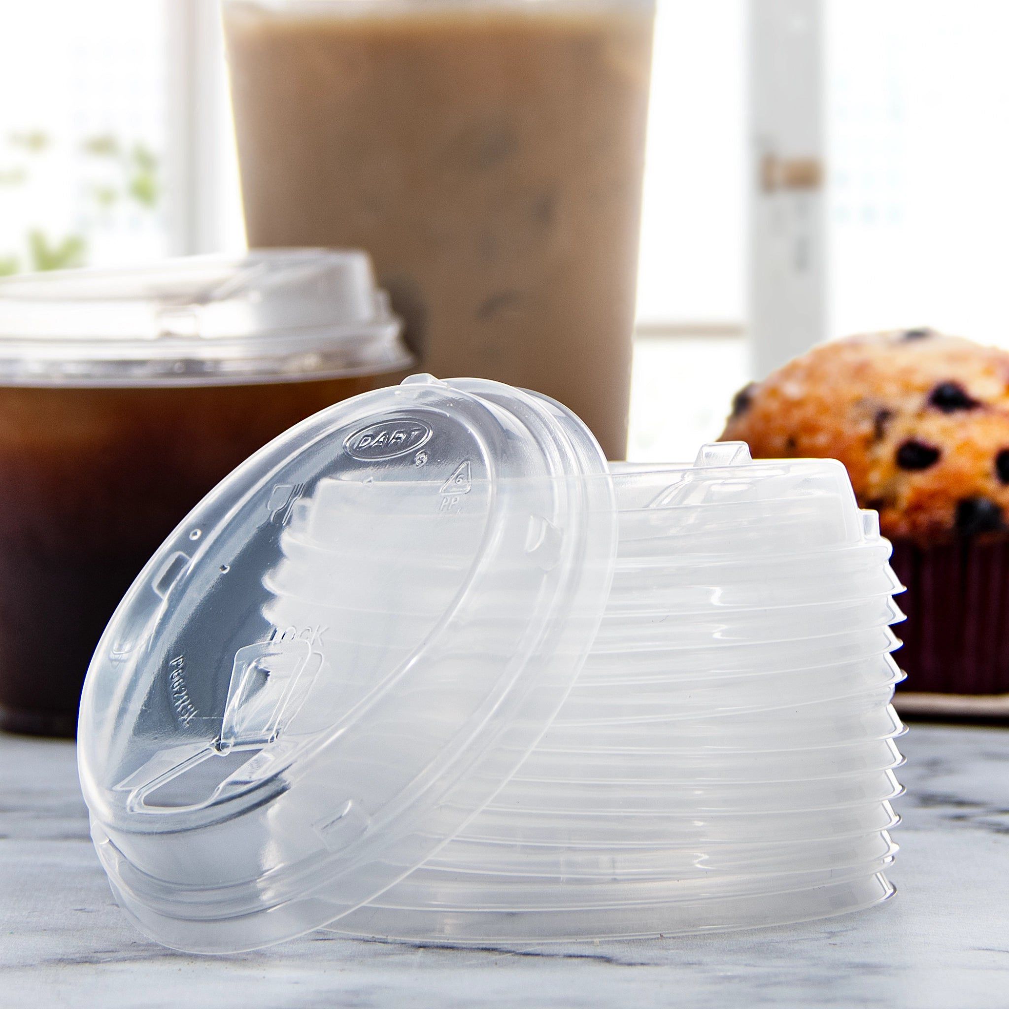 Dart Container - 9 - 20 Oz Polypropylene Clear Reclosable Strawless Lid, 1000/Cs - 300967